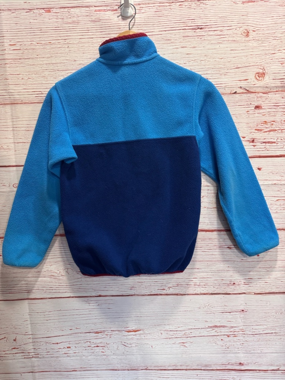 Patagonia Boys' Lightweight Synchilla Snap-T Pullover in Channel Blue Sz M 10 - Picture 11 of 11